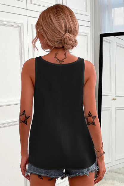Half-Zip Scoop Neck Tank-Nordavory