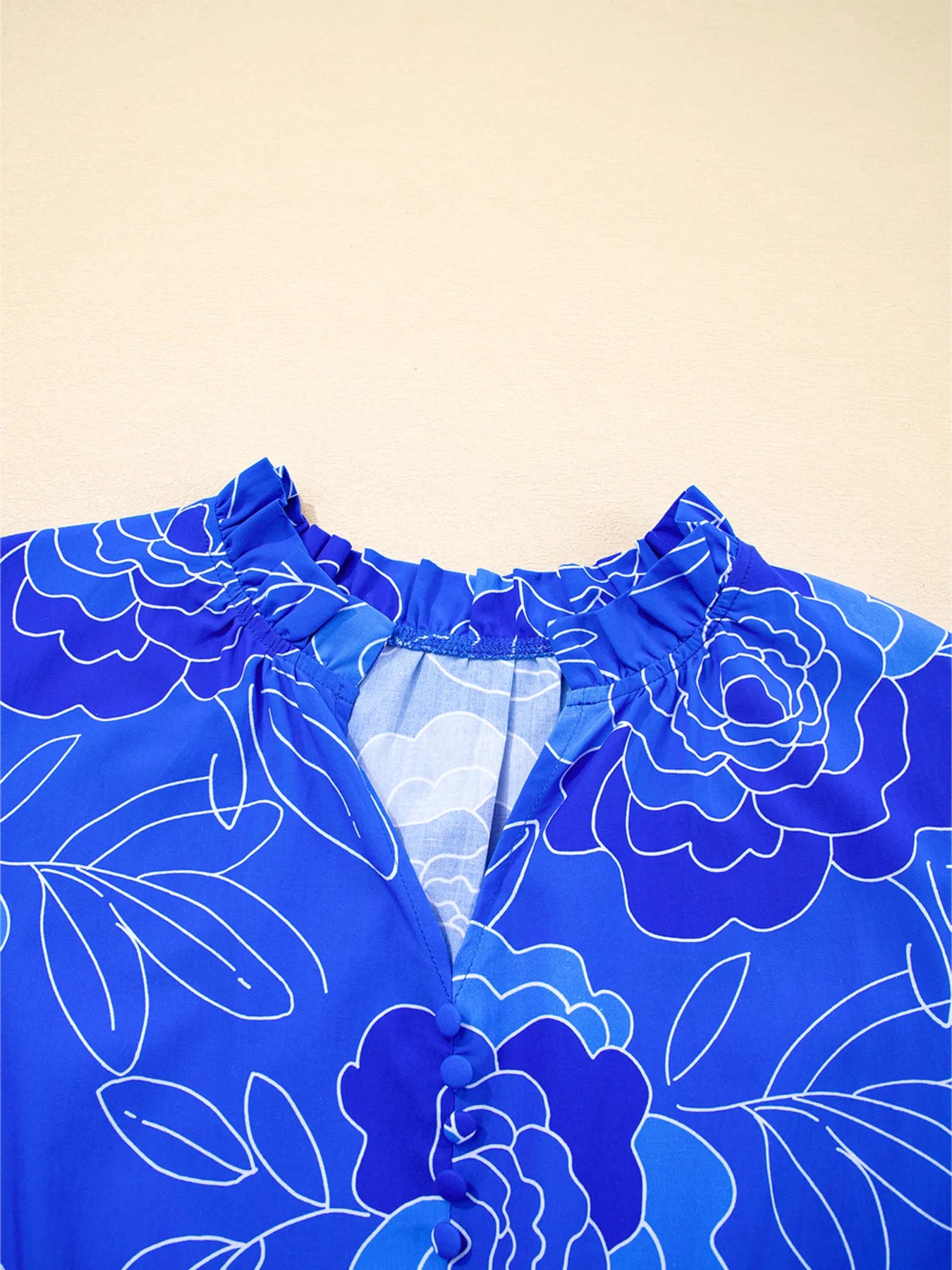 Ruffled Hem Short Sleeve Flowy Mini Dress-Nordavory