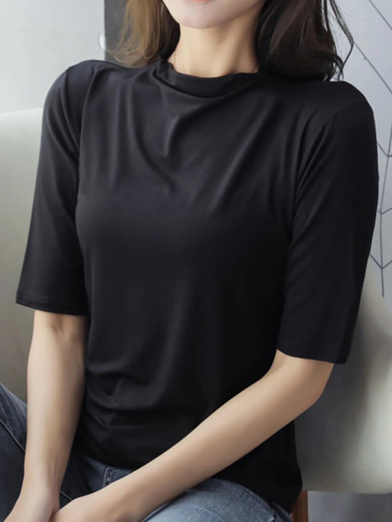 Solid Color Short Sleeve T-Shirt-Nordavory