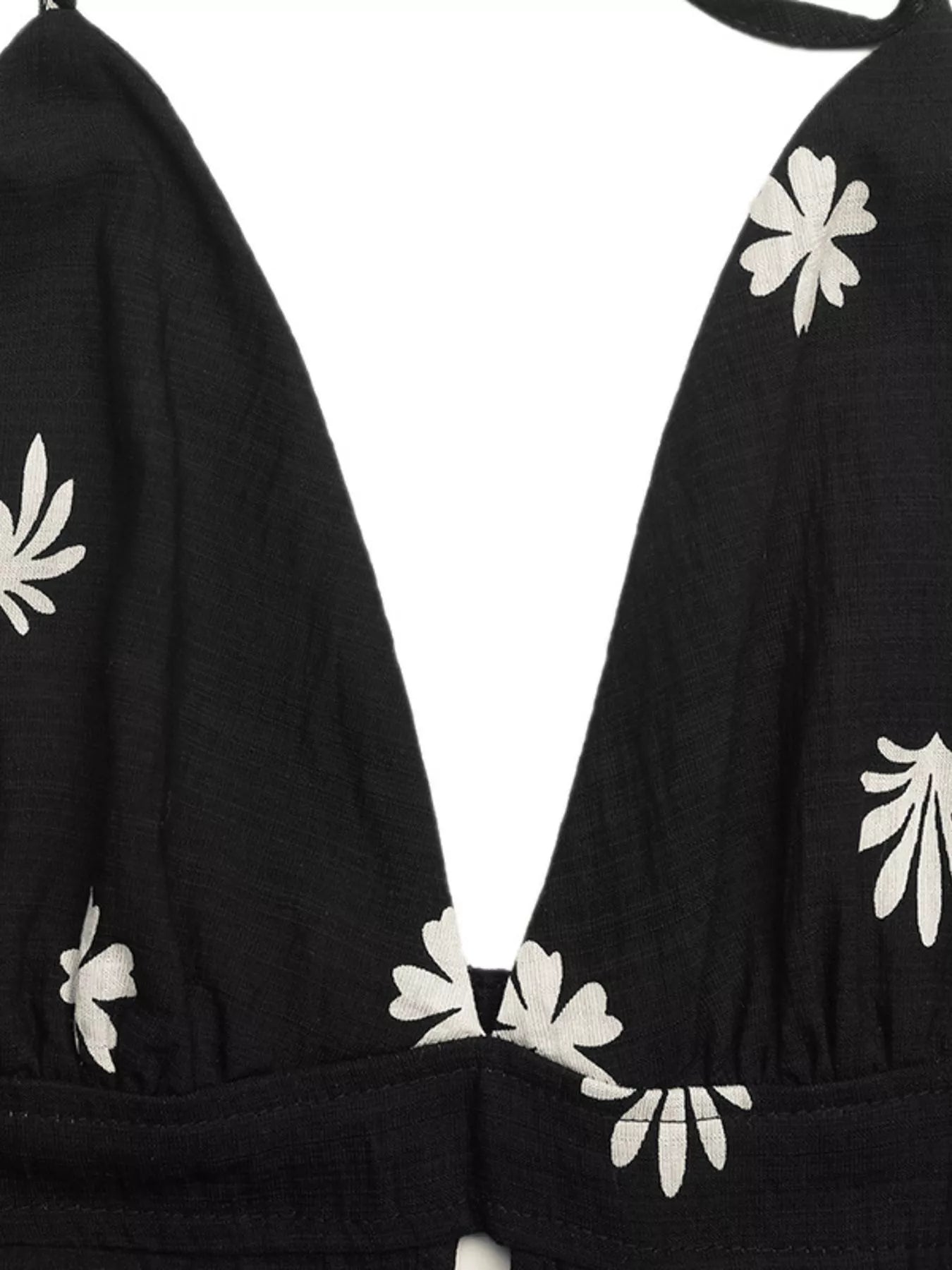 Printed Halter Neck Maxi Dress-Nordavory