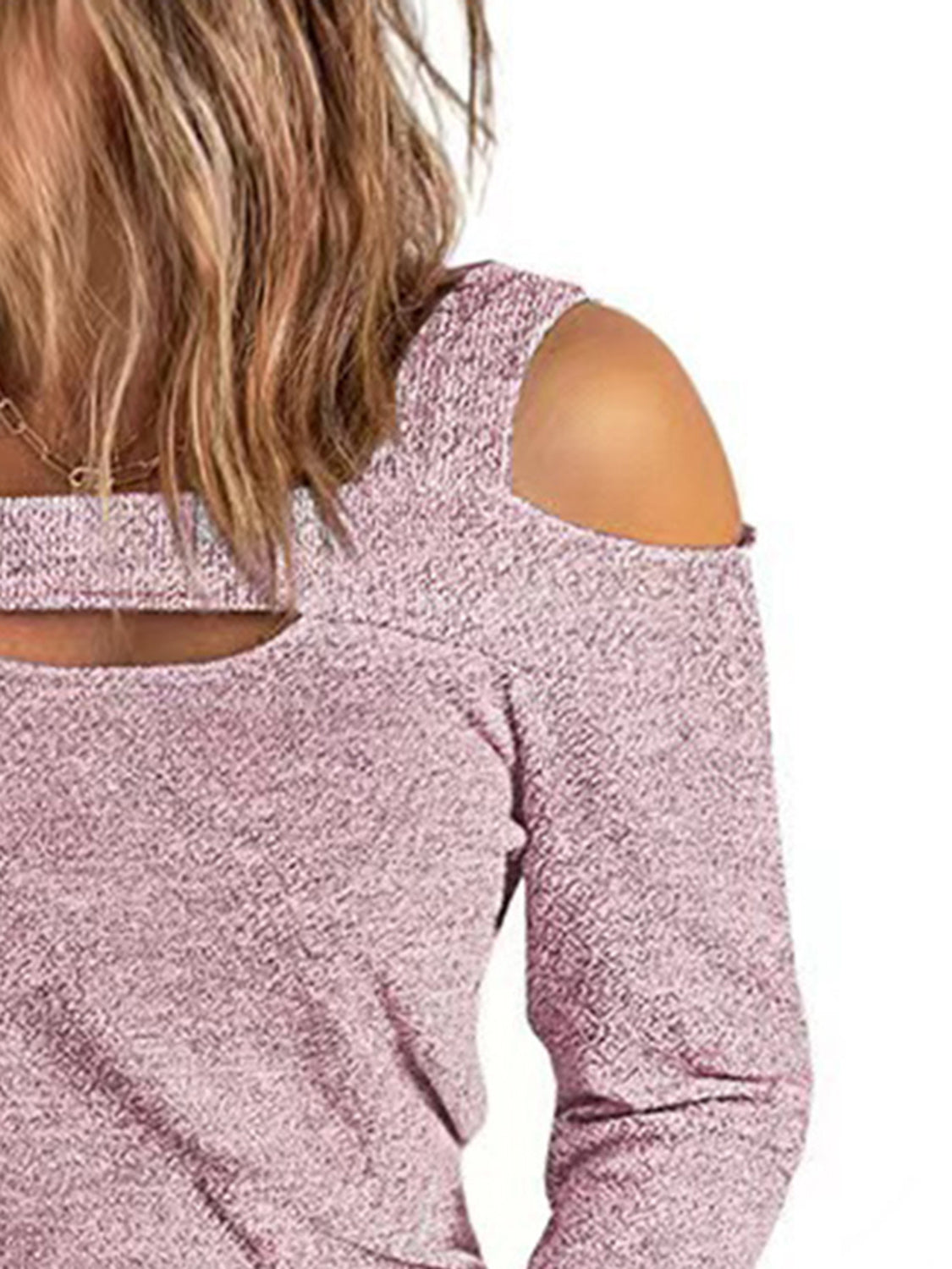 Full Size Cutout Cold Shoulder Blouse-Nordavory