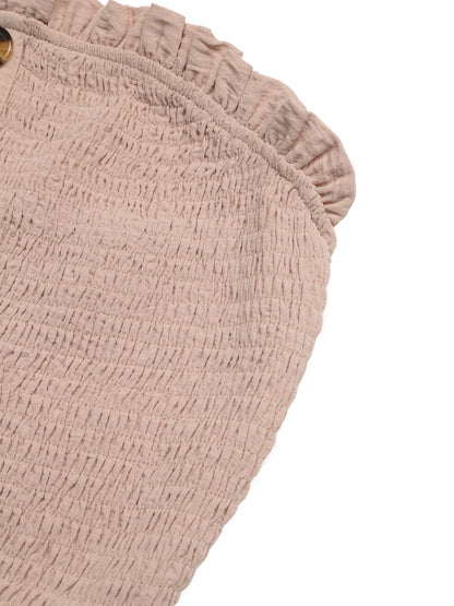 Smocked Tube Top Wide Leg Jumpsuit-Nordavory