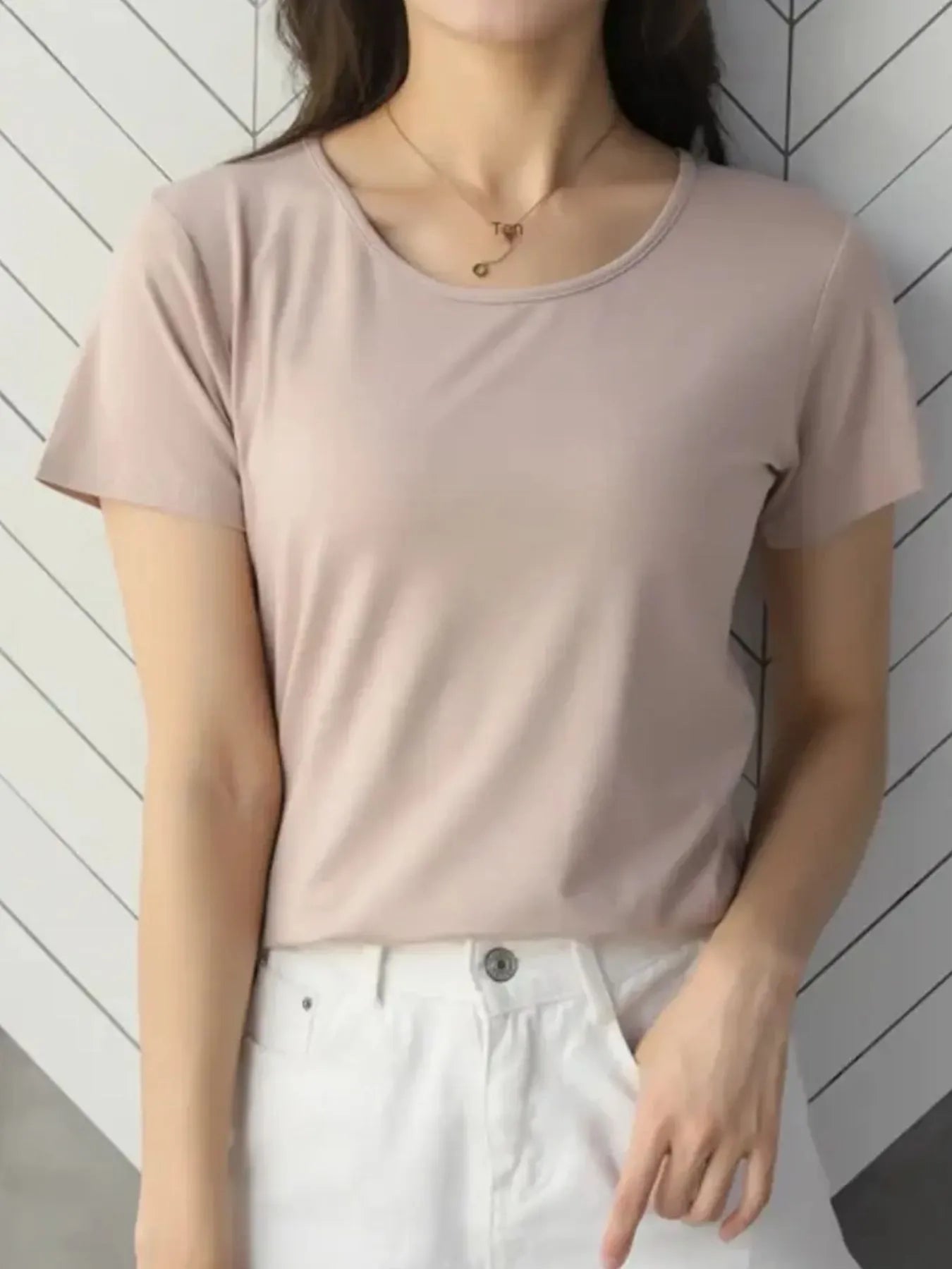 Round Neck Short Sleeve T-Shirt-Nordavory