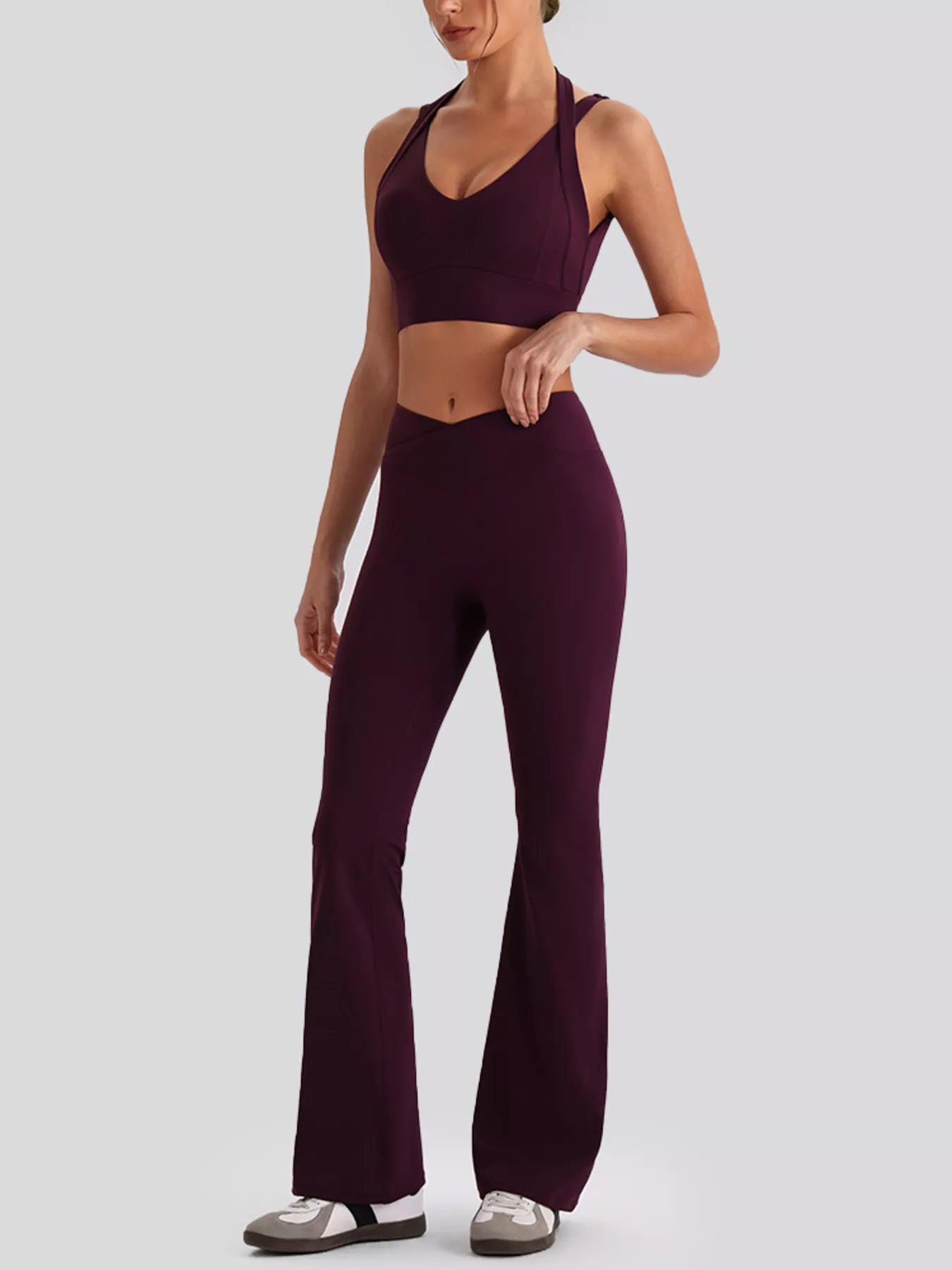 Seamless Criss-Cross V-Neck Tank and Leggings Active Set – image 10