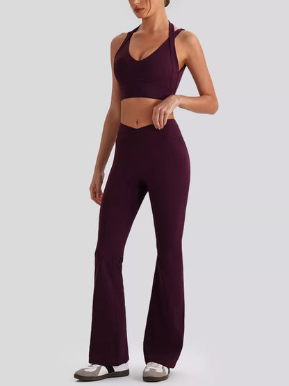 Seamless Criss-Cross V-Neck Tank and Leggings Active Set – image 10