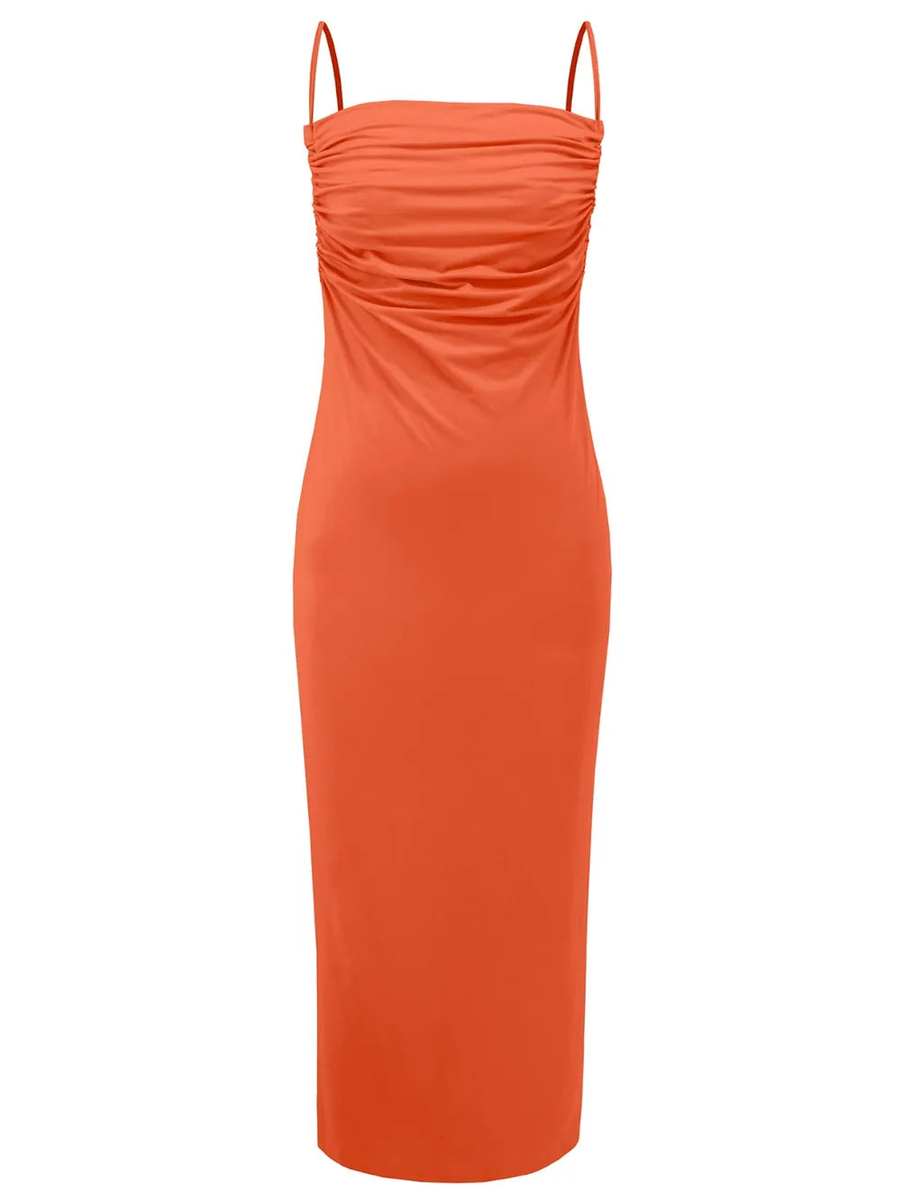 Backless Cowl Neck Sleeveless Cami Dress-Nordavory