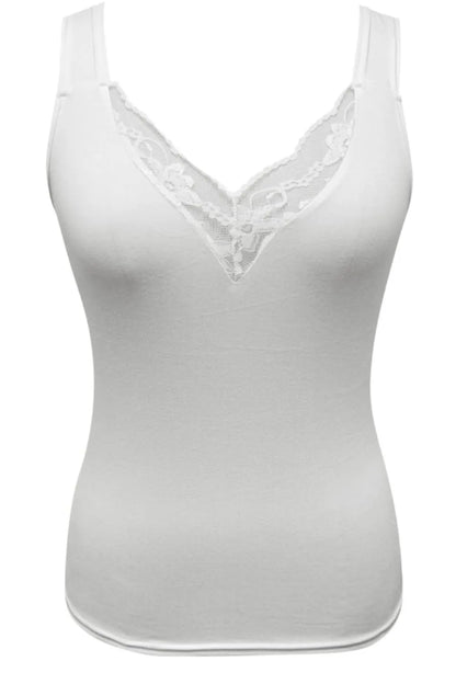 Full Size Lace Detail V-Neck Tank Plus Size-Nordavory