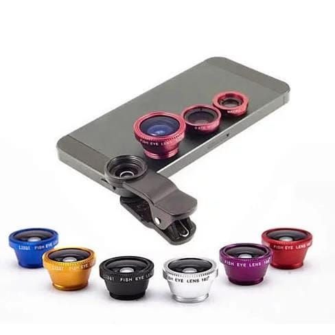 3 - in - 1 Universal Clip on Smartphone Camera Lens - 6 Colors - Nordavory
