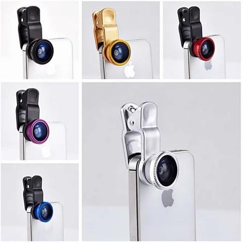 3 - in - 1 Universal Clip on Smartphone Camera Lens - 6 Colors - Nordavory