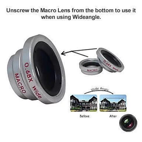 3 - in - 1 Universal Clip on Smartphone Camera Lens - 6 Colors - Nordavory