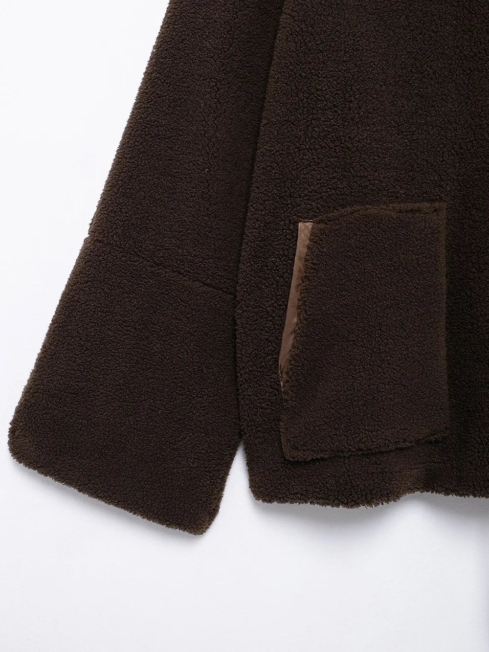 Turtleneck Zip Up Long Sleeve Plush Jacket-Nordavory