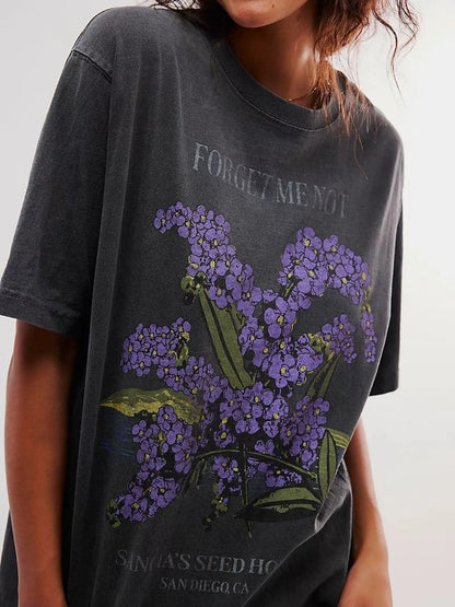 Graphic Round Neck Half Sleeve T-Shirt-Nordavory