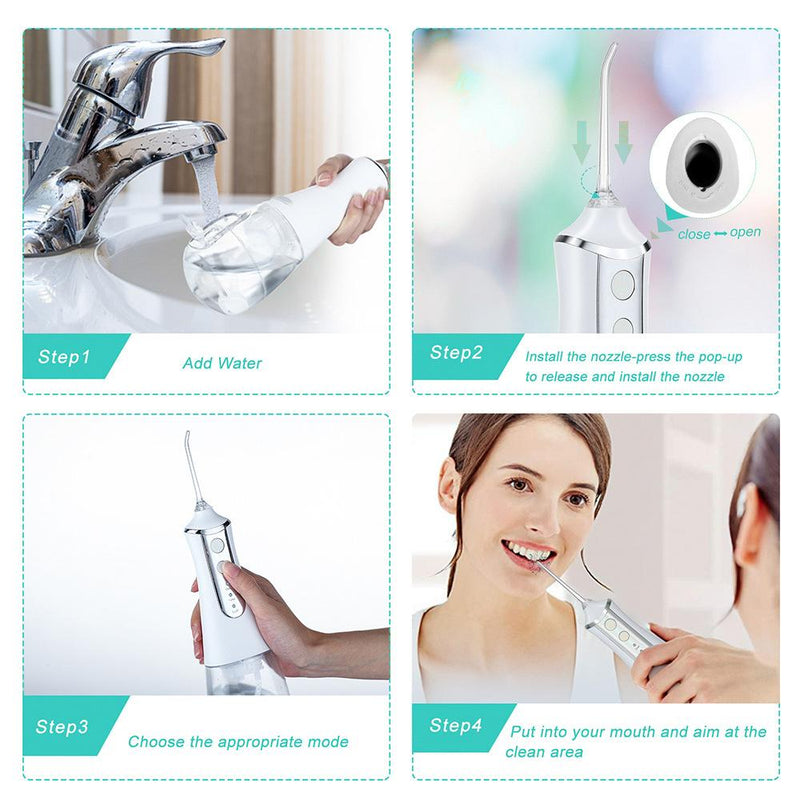 350ml Large Water Tank Dental Flushing Device USB Charging Irrigator - Nordavory