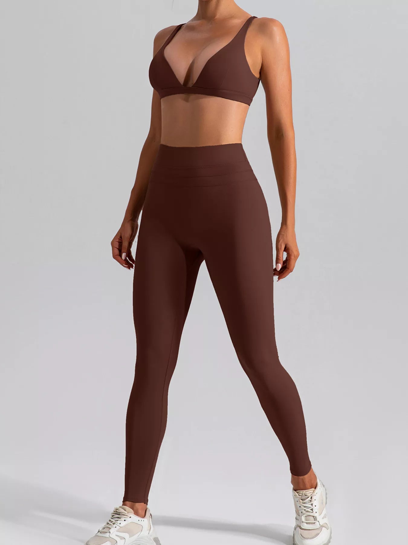 V-Neck Tank and High-Waisted Seamless Pants Active Set – image 16