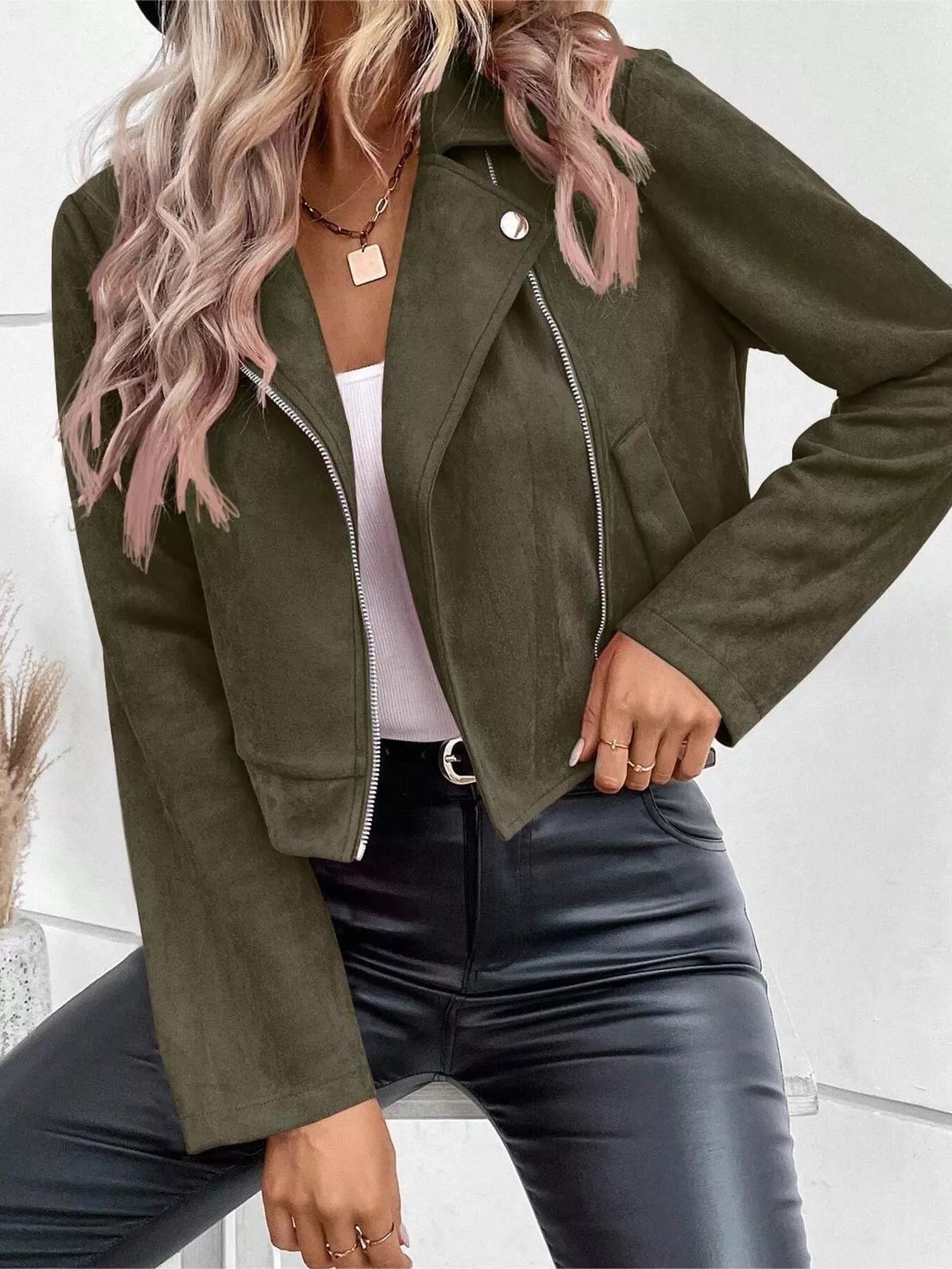 Zip Up Moto Jacket-Nordavory