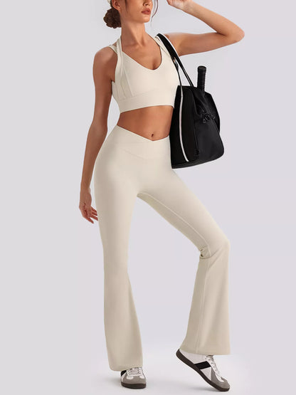 Seamless Criss-Cross V-Neck Tank and Leggings Active Set – image 3