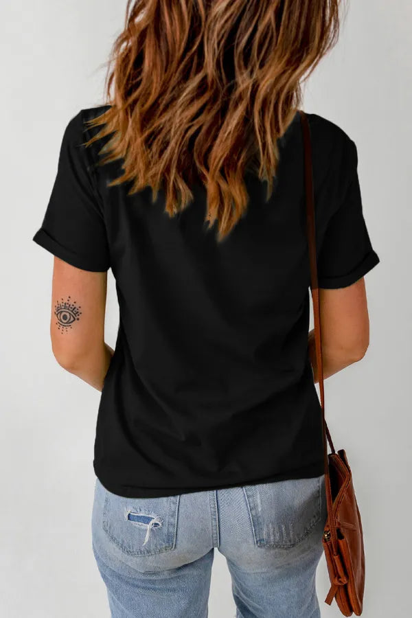 Bull Head Embroidered Round Neck T Shirt-Nordavory