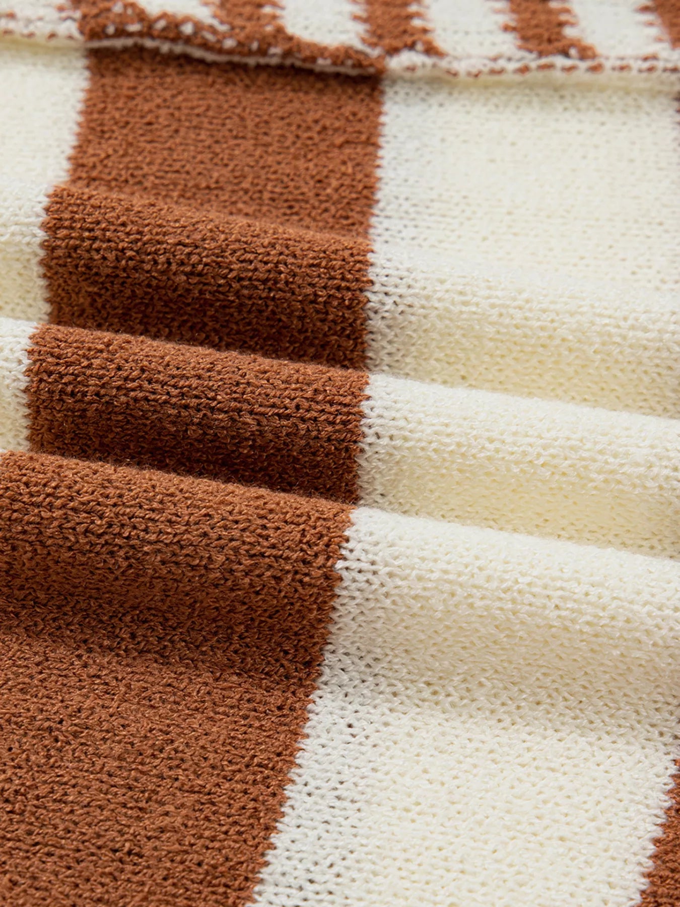 Stripe Drop Shoulder Sleeve Patchwork Baggy Sweater-Nordavory