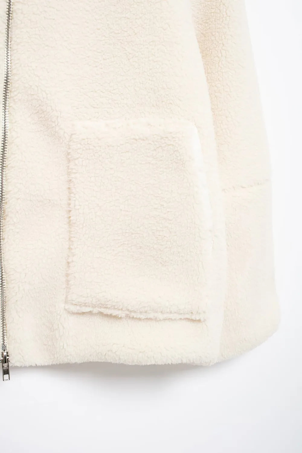 Turtleneck Zip Up Long Sleeve Plush Jacket-Nordavory