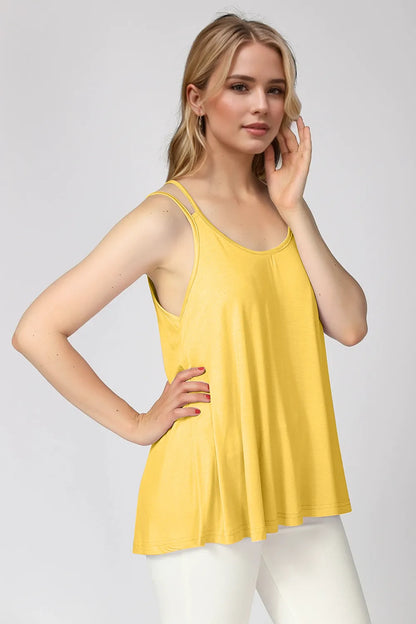 Basic Bae Bamboo Scoop Neck Double Spaghetti Straps Cami-Nordavory