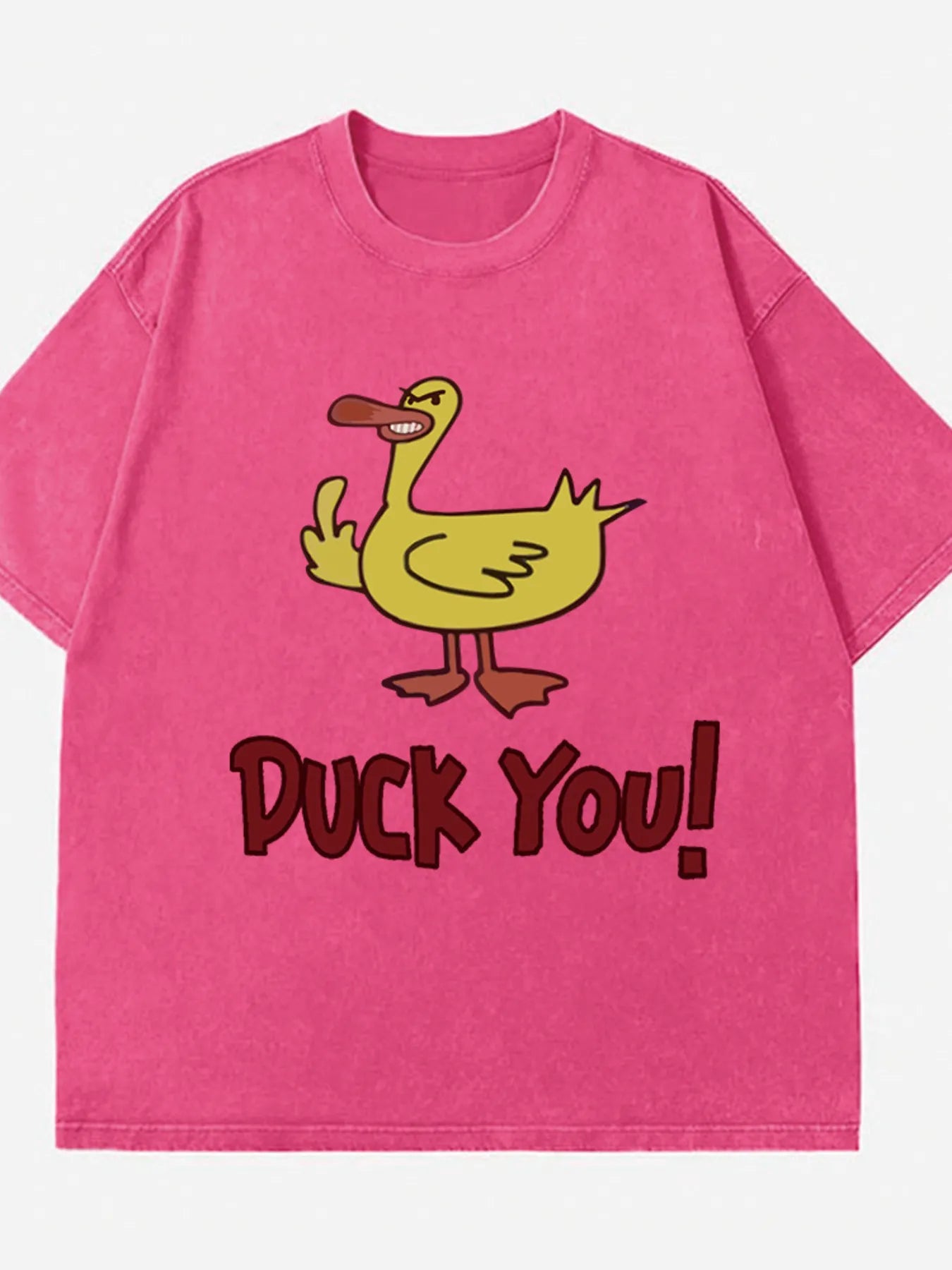 Duck Graphic Oversized Round Neck T-Shirt-Nordavory