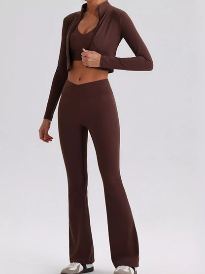 Seamless Criss-Cross V-Neck Tank and Leggings Active Set – image 23