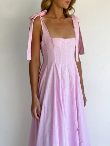 Gradient Tie Shoulder Maxi Dress-Nordavory