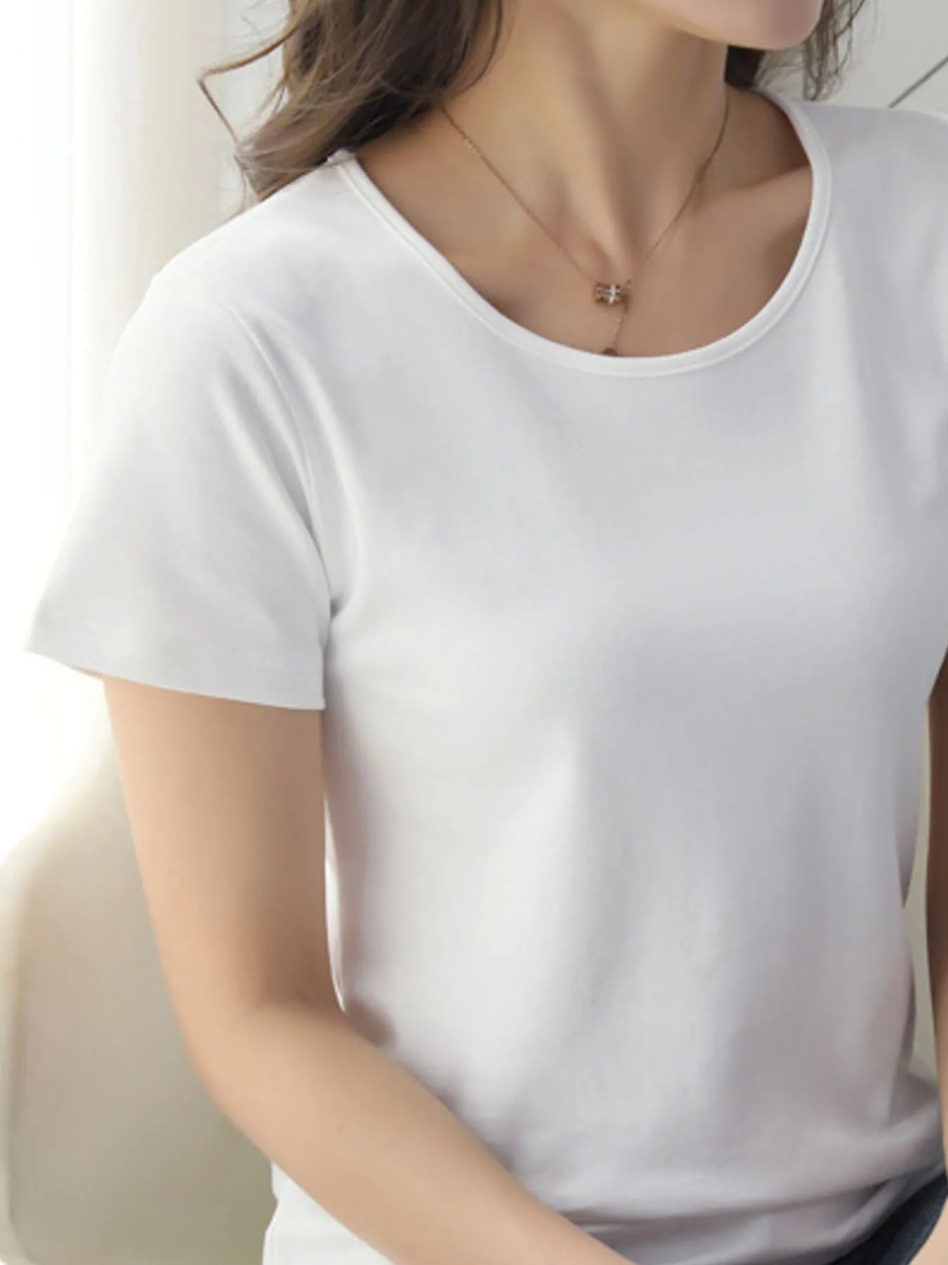 Round Neck Short Sleeve T-Shirt-Nordavory