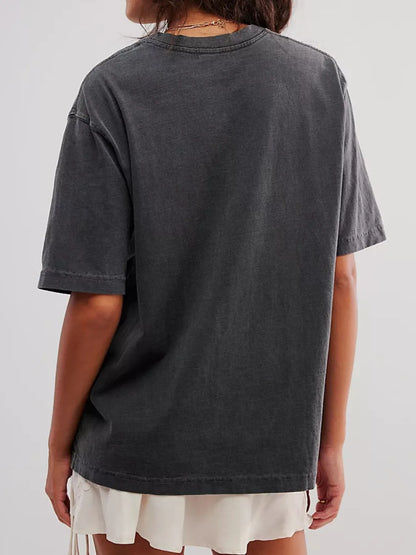 Graphic Round Neck Half Sleeve T-Shirt-Nordavory