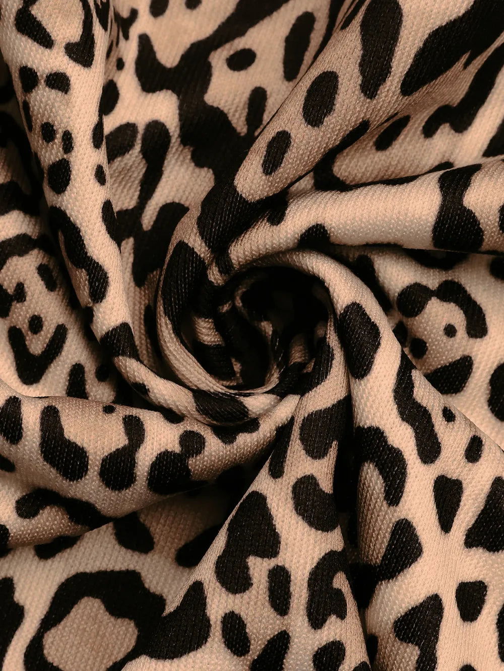 Perfee Leopard Open Front Long Sleeve Jacket-Nordavory