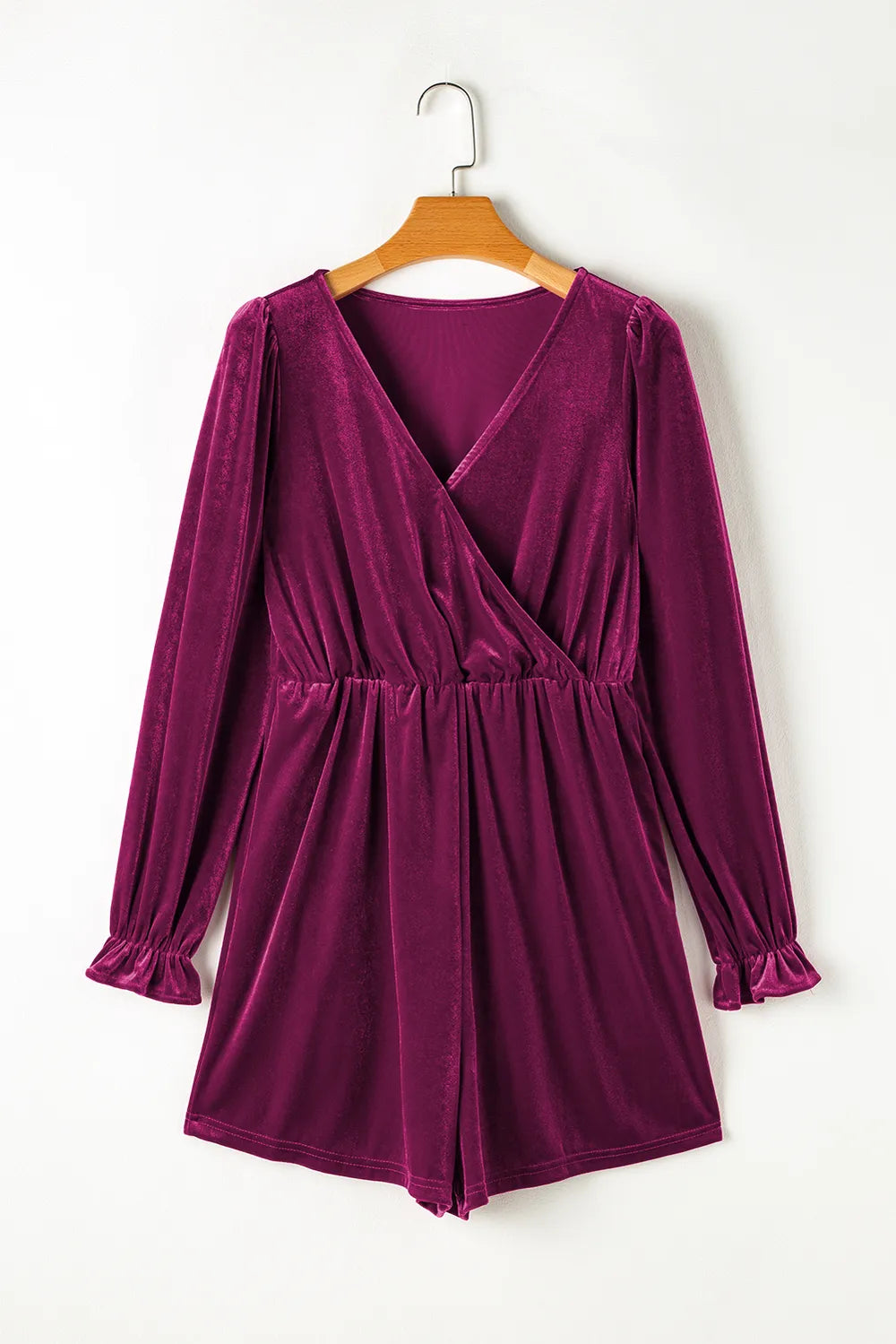 Surplice Flounce Sleeve Romper-Nordavory