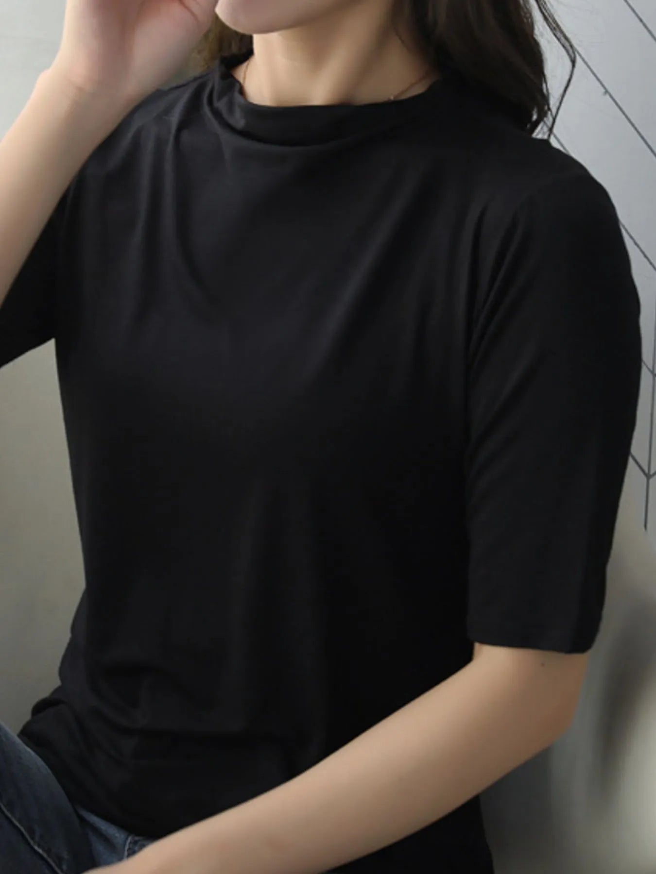 Solid Color Short Sleeve T-Shirt-Nordavory