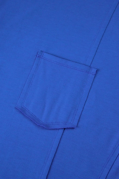 Patched Pocket Exposed Seam Oversize T-shirt-Nordavory