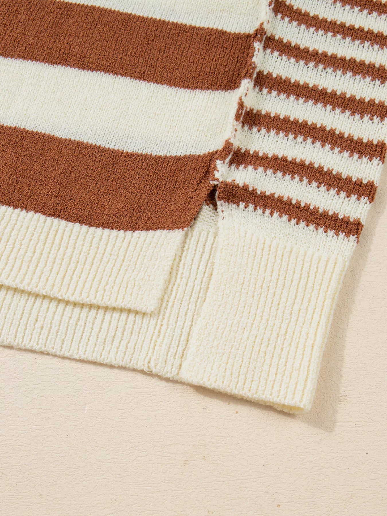 Stripe Drop Shoulder Sleeve Patchwork Baggy Sweater-Nordavory