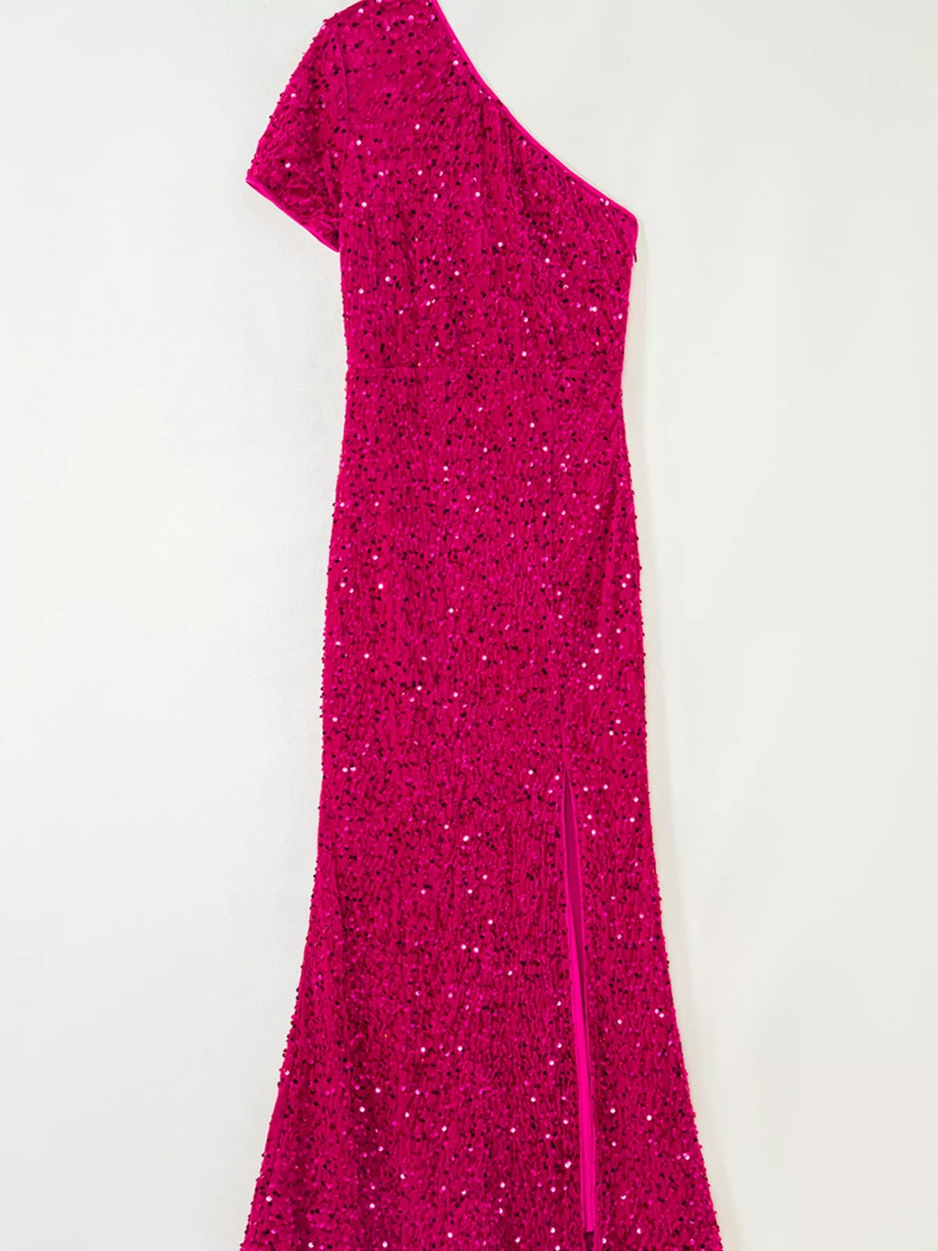 Sequin One-Shoulder Dress with High Slit-Nordavory