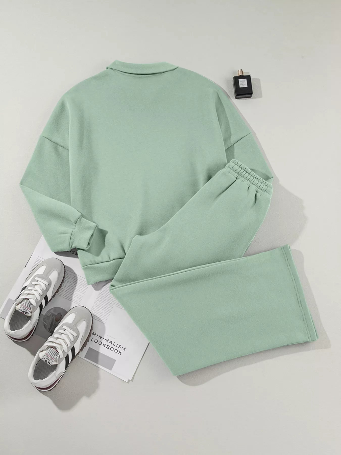 Relaxed Zip-Up Jacket & Drawstring Pants Set – image 34