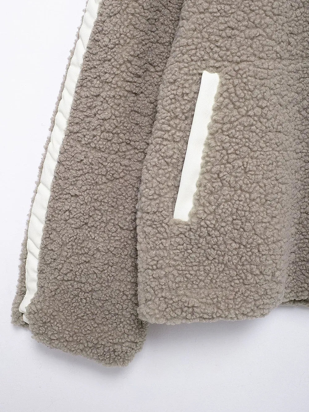 Zip Up Turtleneck Long Sleeve Plush Jacket-Nordavory