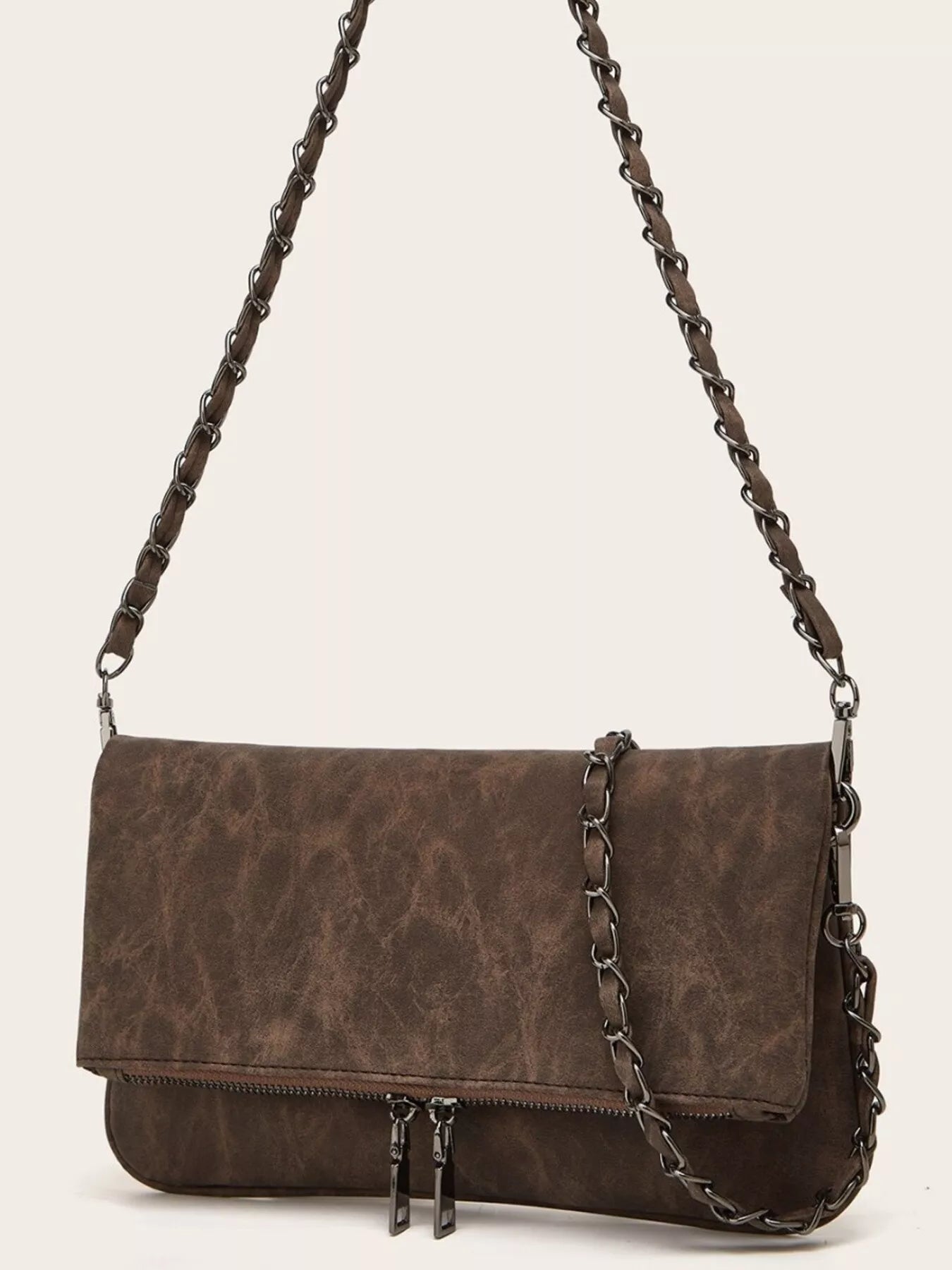 PU Leather Chain Strap Shoulder Bag-Nordavory