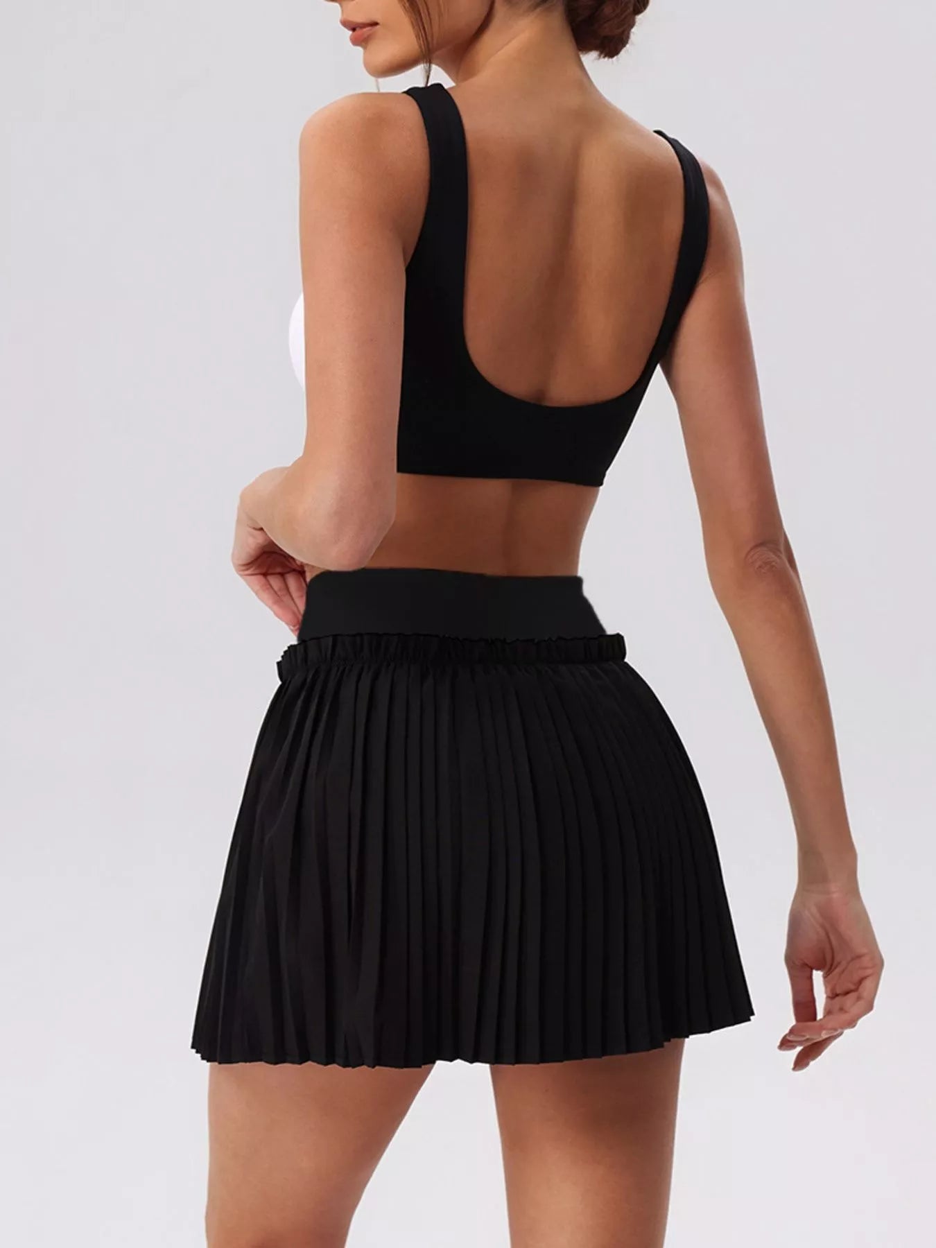 Sleeveless Top and Pleated Skirt Active Set – image 20