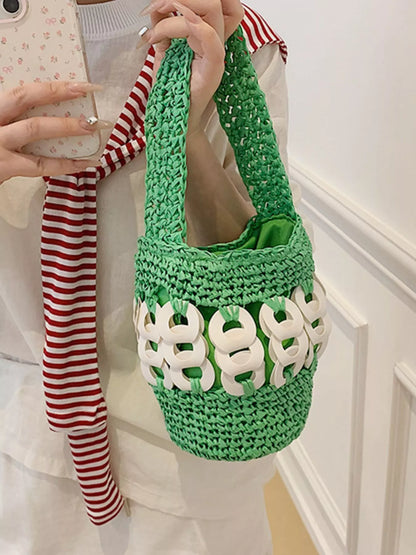 Woven Bucket Handbag – image 12