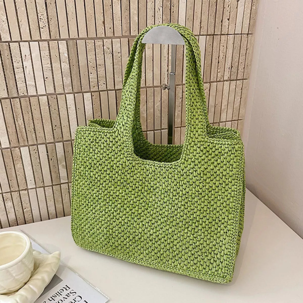 Woven Straw Handbag – image 6