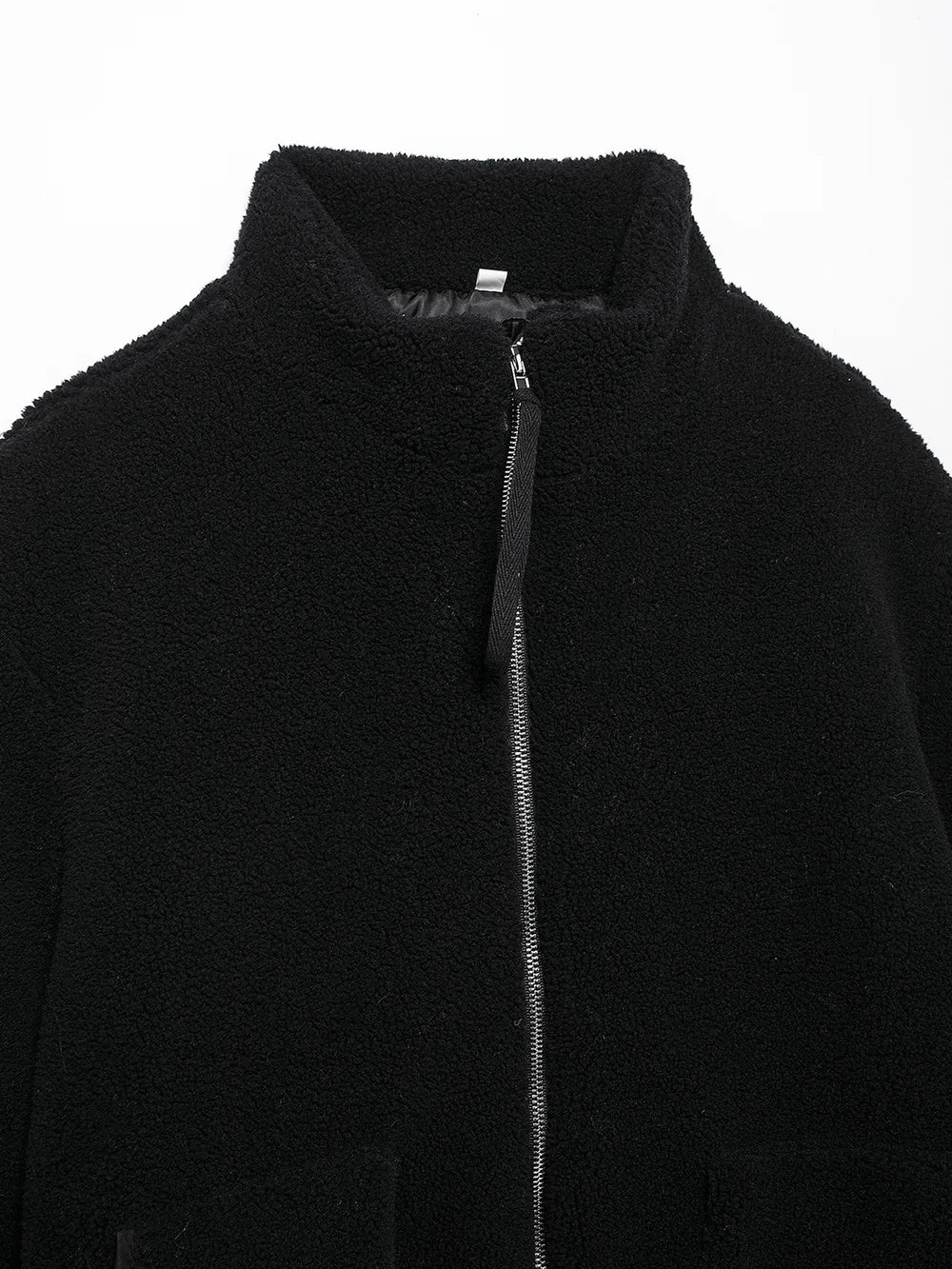 Turtleneck Zip Up Long Sleeve Plush Jacket-Nordavory