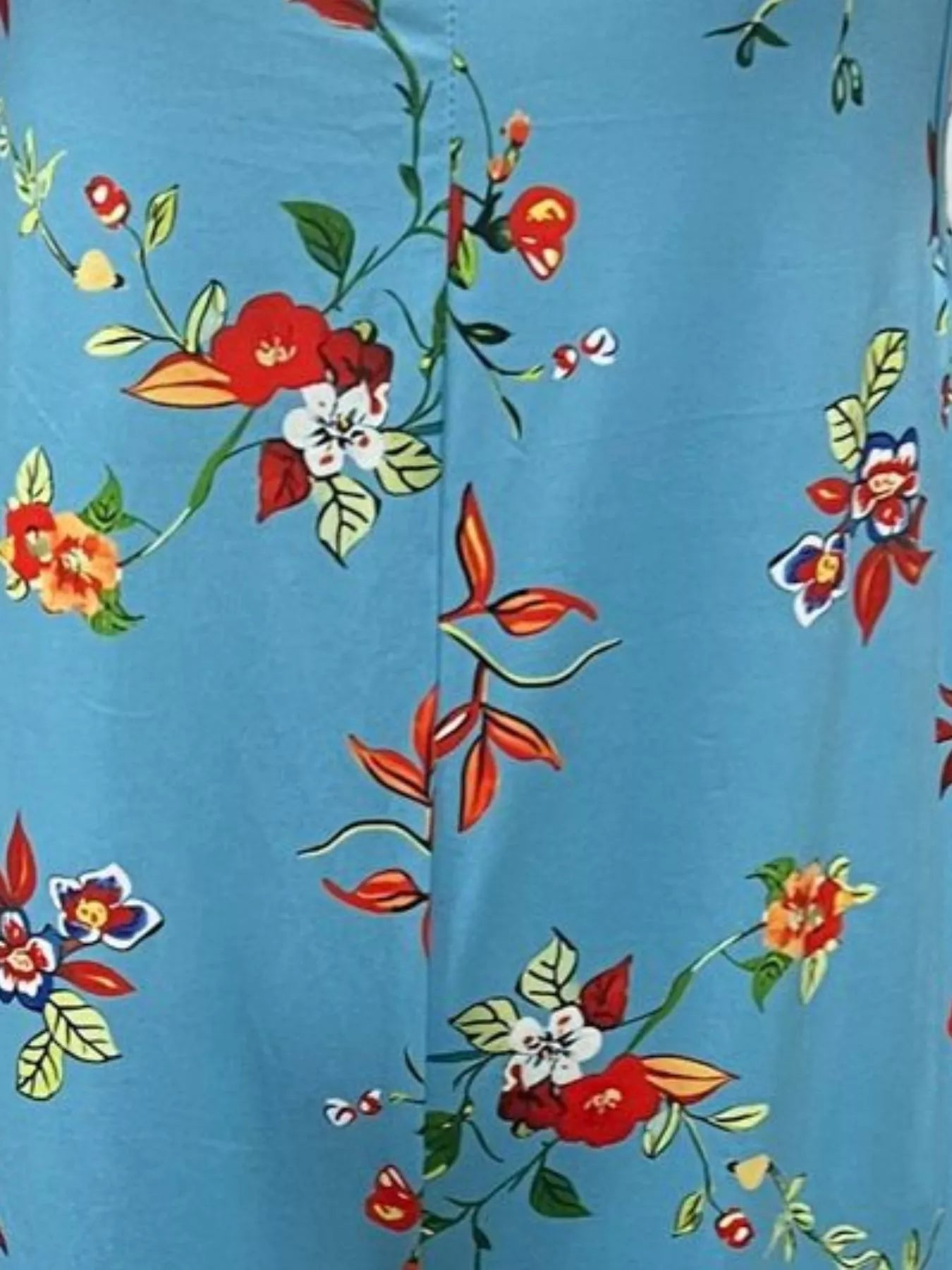 Full Size Floral Print Wide Leg Casual Jumpsuit Plus Size-Nordavory