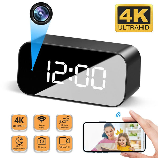 4K HD WIFI Clock Camera Micro Camera IR Night View Alarm Camcorder Tech Accessories nordavory