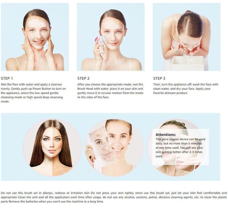 5 in 1 Face Massage Cleansing Brush Set - Nordavory