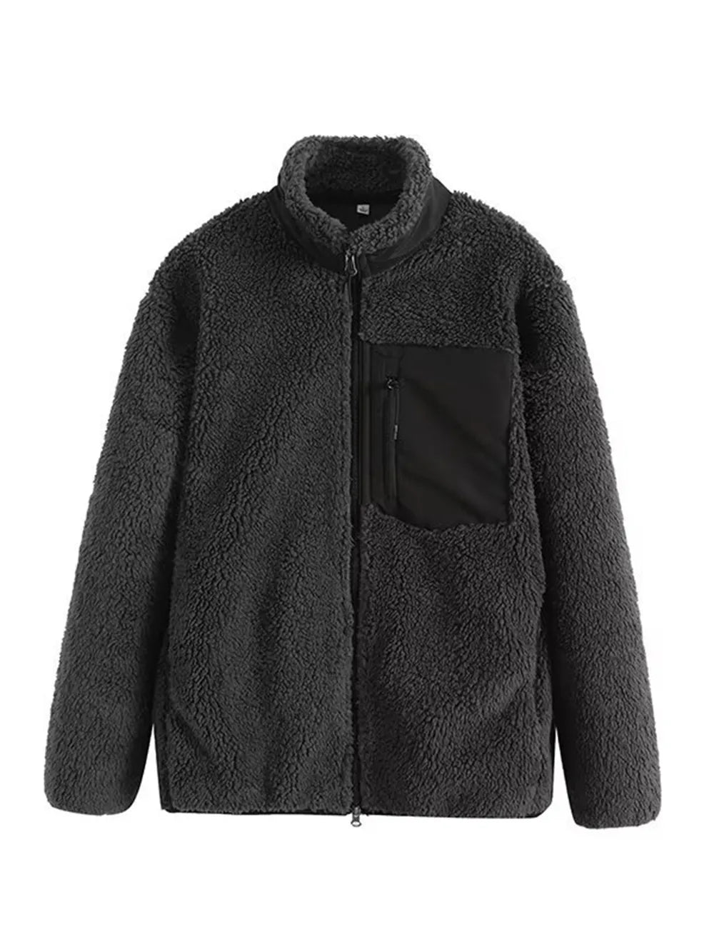 Zip Up Long Sleeve Plush Jacket-Nordavory