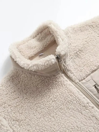 Zip Up Long Sleeve Plush Jacket-Nordavory