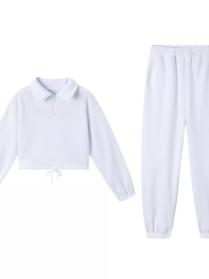 Quarter Zip Sweatshirt and Pants Set-Nordavory