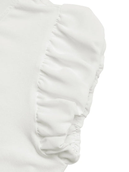 Pearl Bow Puff Sleeve T-Shirt-Nordavory
