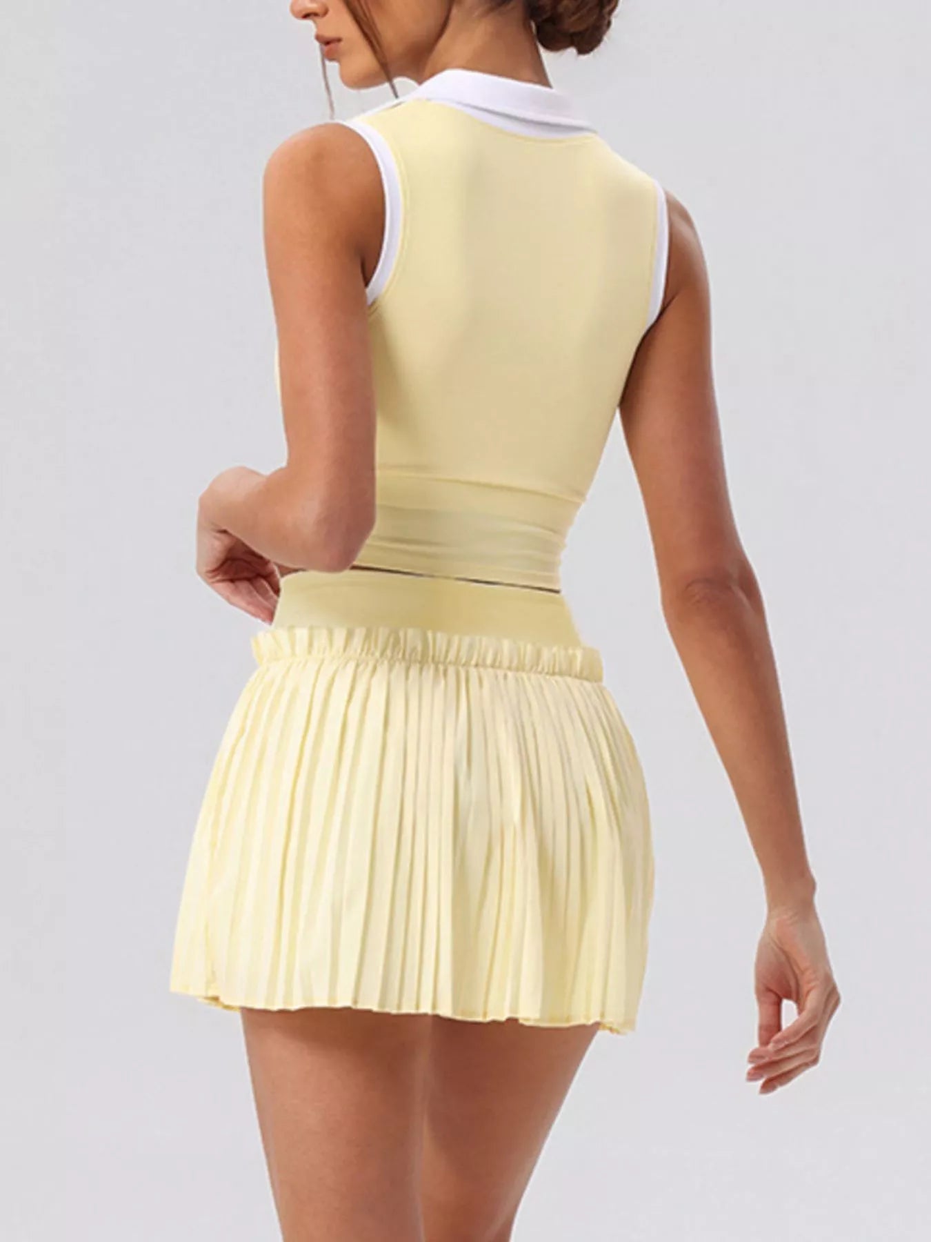 Sleeveless Top and Pleated Skirt Active Set – image 6
